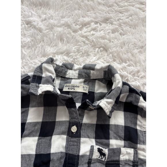 Abercrombie Kids Girls Sz. 13/14 Checkered Button Down Top. Cute - Picture 6 of 8